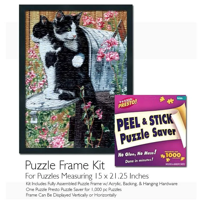 Jigsaw Puzzle Frame Kit - Made to Display Puzzles Measuring 21.25x15 Inches