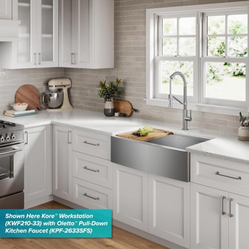 KRAUS Kore Workstation Stainless Steel Kitchen Sink