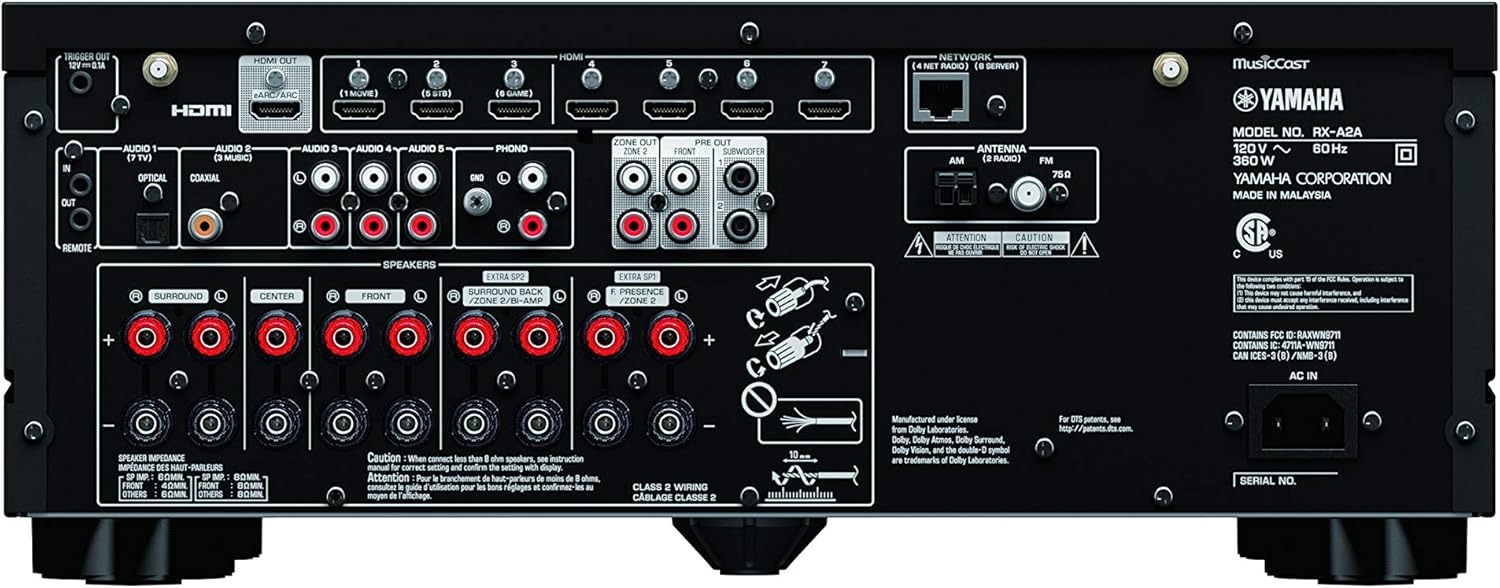 YAMAHA RX-A2A AVENTAGE 7.2-Channel AV Receiver with MusicCast