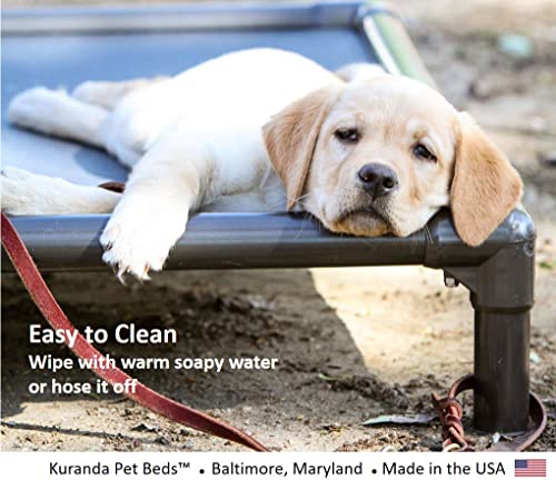 Kuranda Chewproof Dog Bed - Walnut PVC - 50" x 36" - Heavy Duty Vinyl - Royal