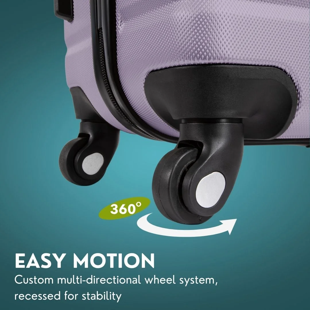 Skyway Luggage 20" Epic 2.0 Hardside 4 Wheel Spinner Luggage, Carry-On, Silver Lilac