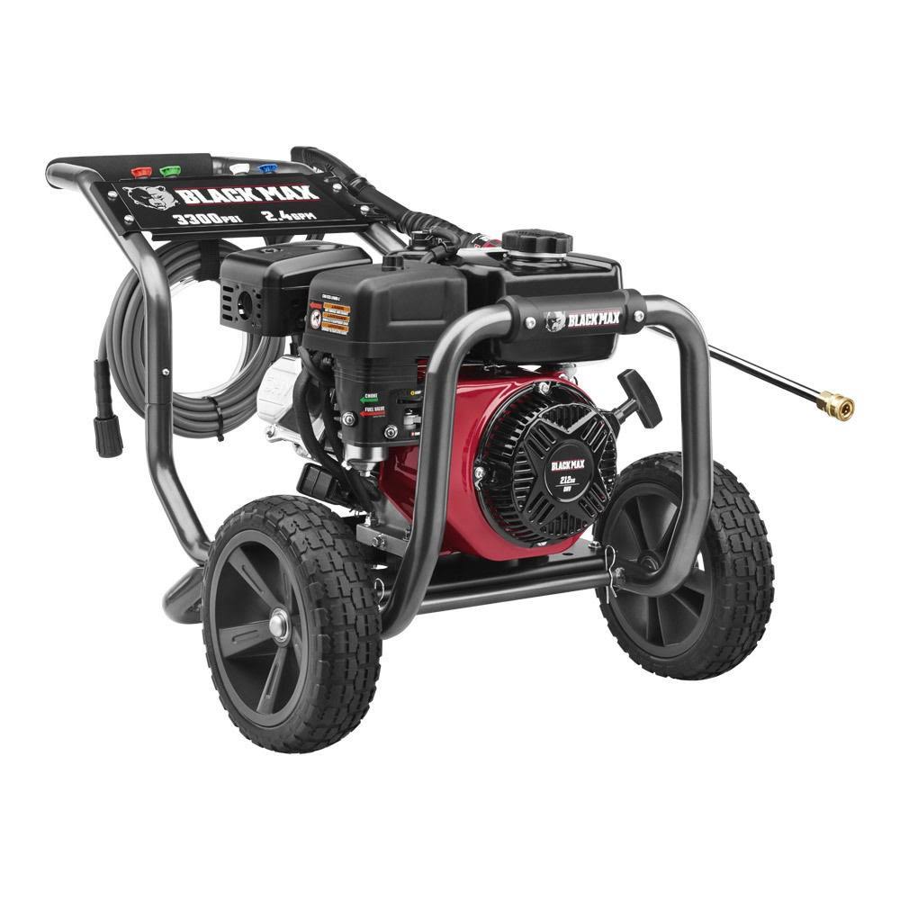 Black Max 3300 PSI Gas Pressure Washer, 212cc OHV Engine