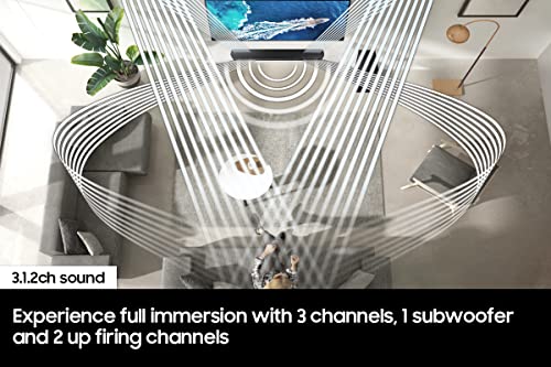SAMSUNG HW-S50B/ZA 3.0ch All-in-One Soundbar w/Dolby 5.1, DTS Virtual:X, Q Symphony, Built in Center Speaker, Adaptive Sound Lite, Bluetooth Multi Connection, 2022 Black