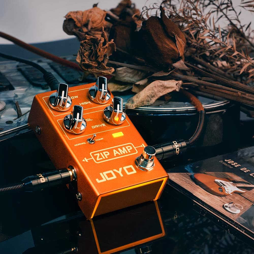 JOYO ZIP AMP R-04 R Series Overdrive Pedal Rock Compression Tone with Gain and COMP Switch for Electric Guitar Effect (R-04) Pack of 2