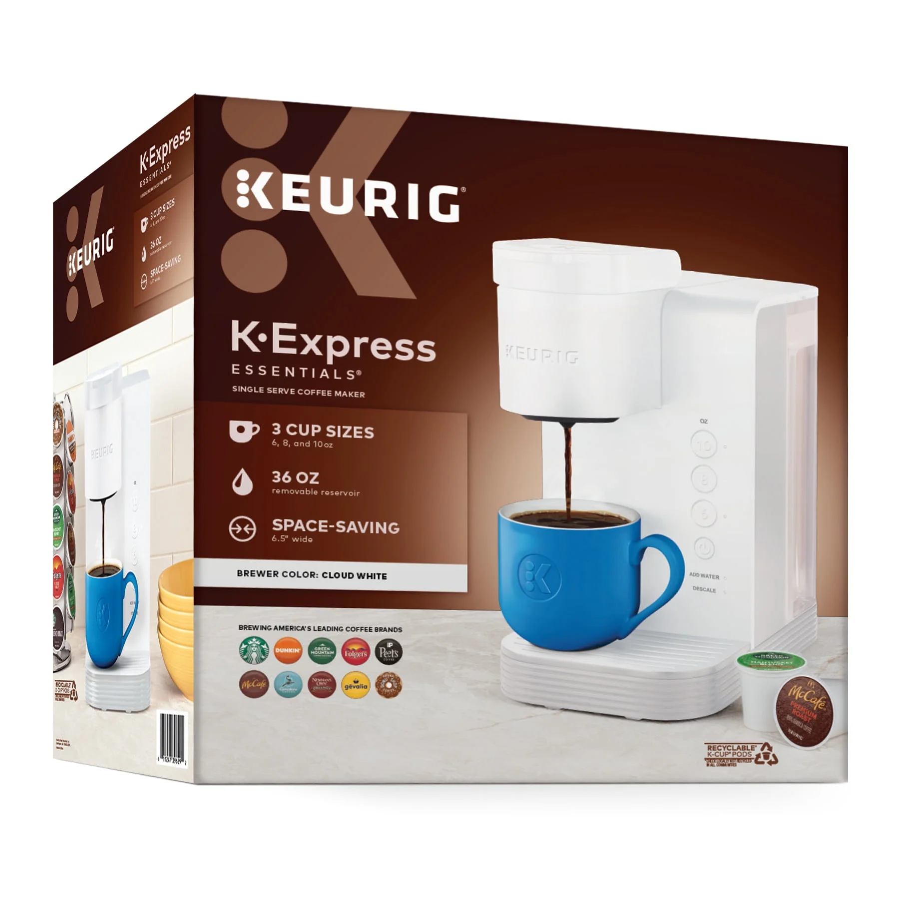 Keurig K-Express Essentials Single Serve K-Cup Pod Coffee Maker, Black