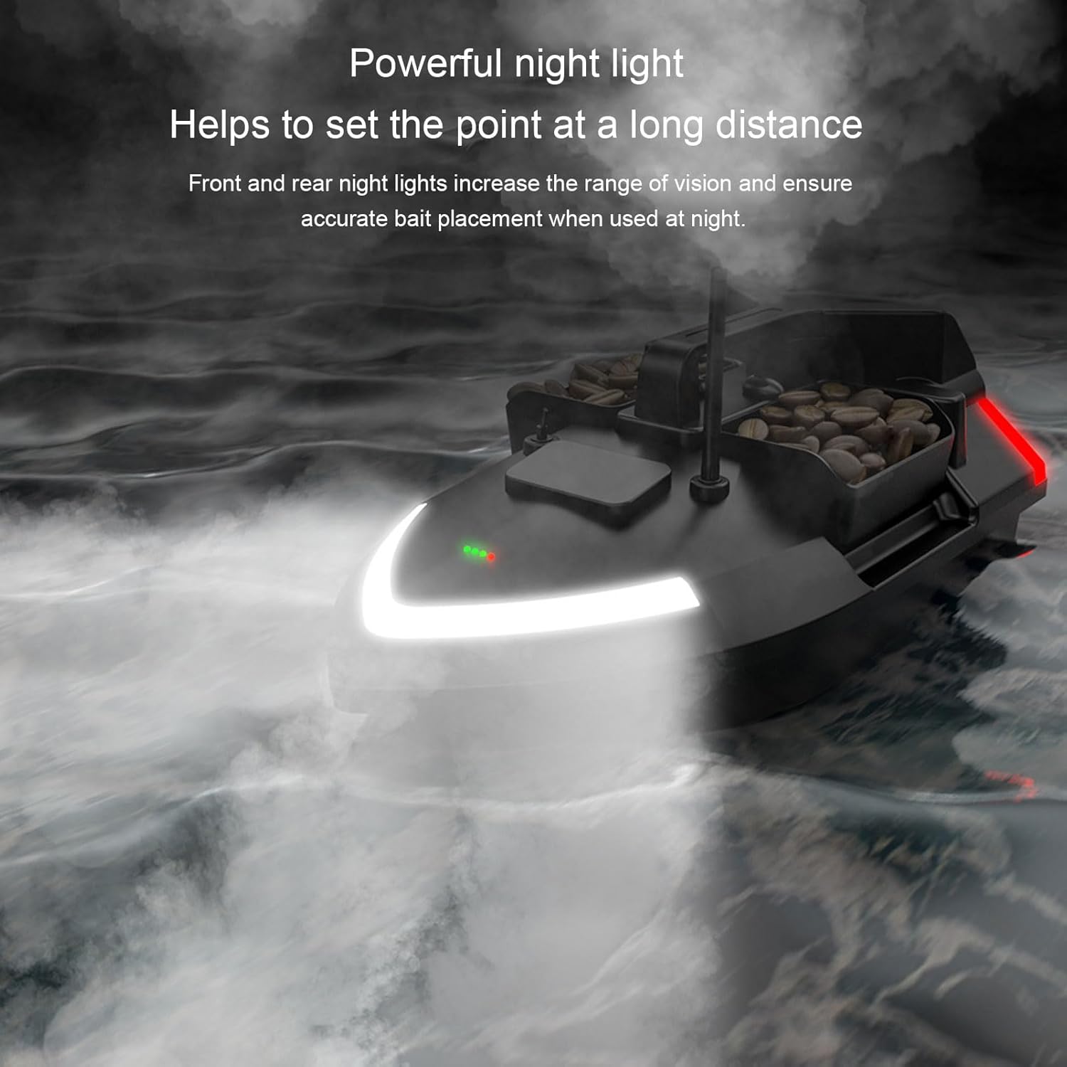 RC Boat, Double Motors RC Smart Fish Finder Remote Control Boats 500M Fishing Bait Boat Automatic Fishing Feeder Boat Fast Racing Boats 1640Ft Range RC Fishing Boat Load 4.4Lbs