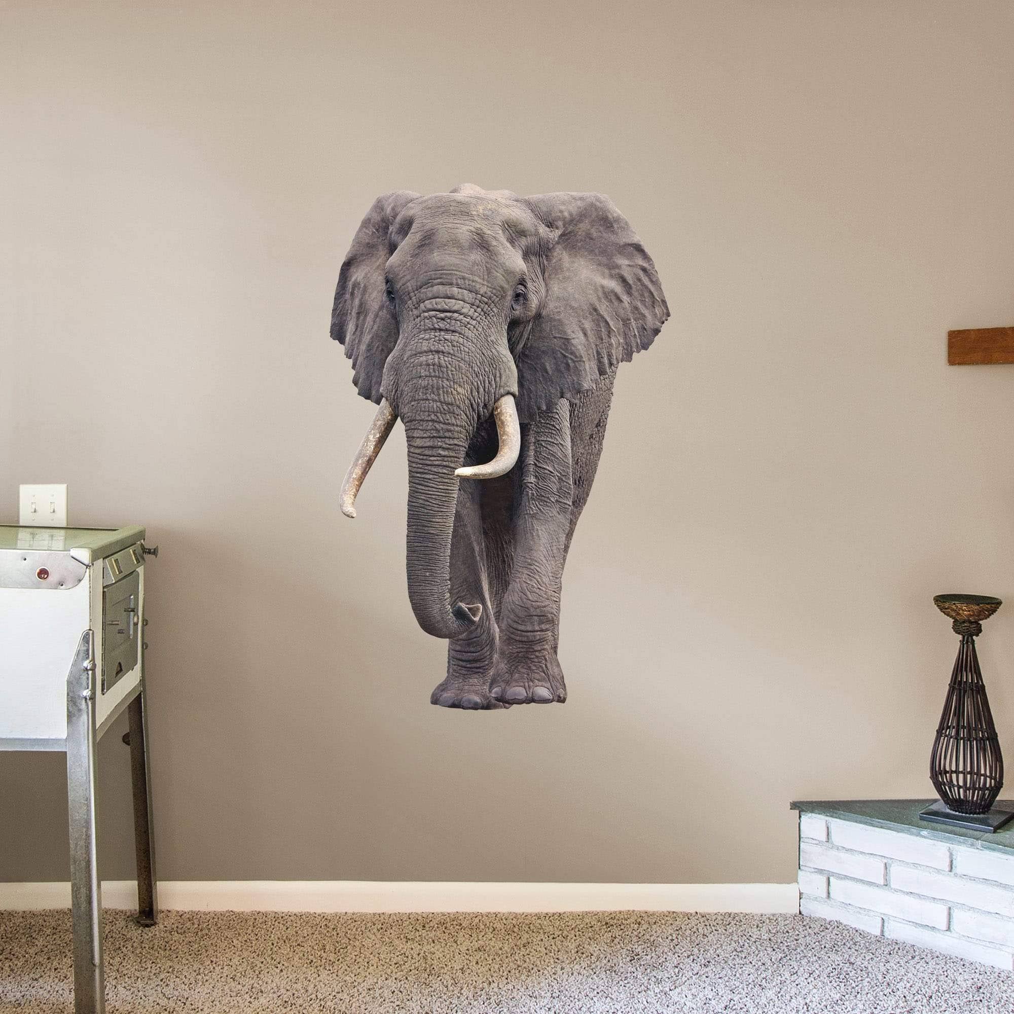 Fathead Elephant - X-Large Animal Removable Wall Decal, Size: XL