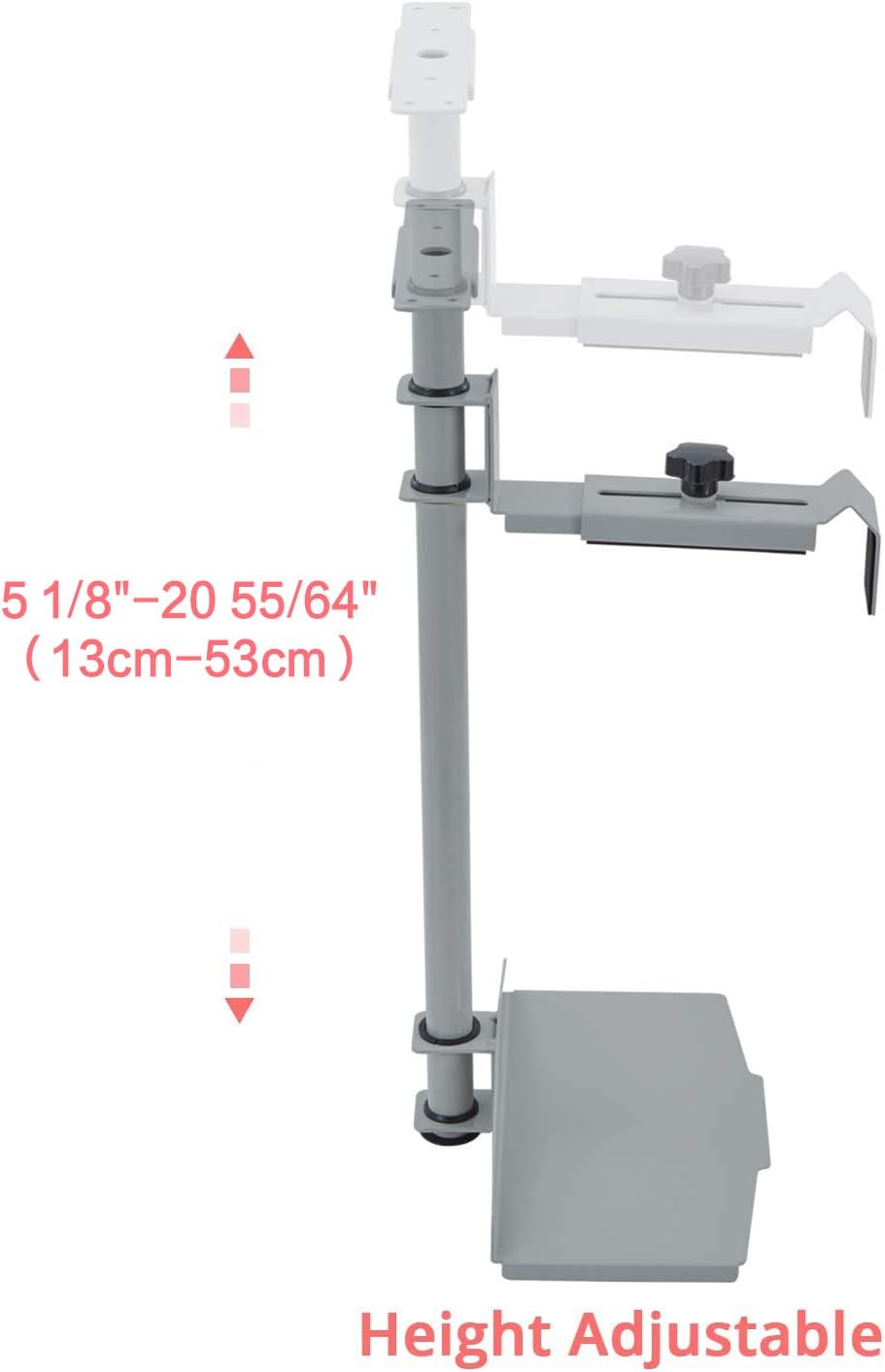 EUREKA ERGONOMIC CPU Holder Under Desk Mount, Computer Tower Case Holder 360° Swivel Height & Width Adjustable, Holds up to 44 lbs, Fits Most Computer Cases, Grey Pack of 2