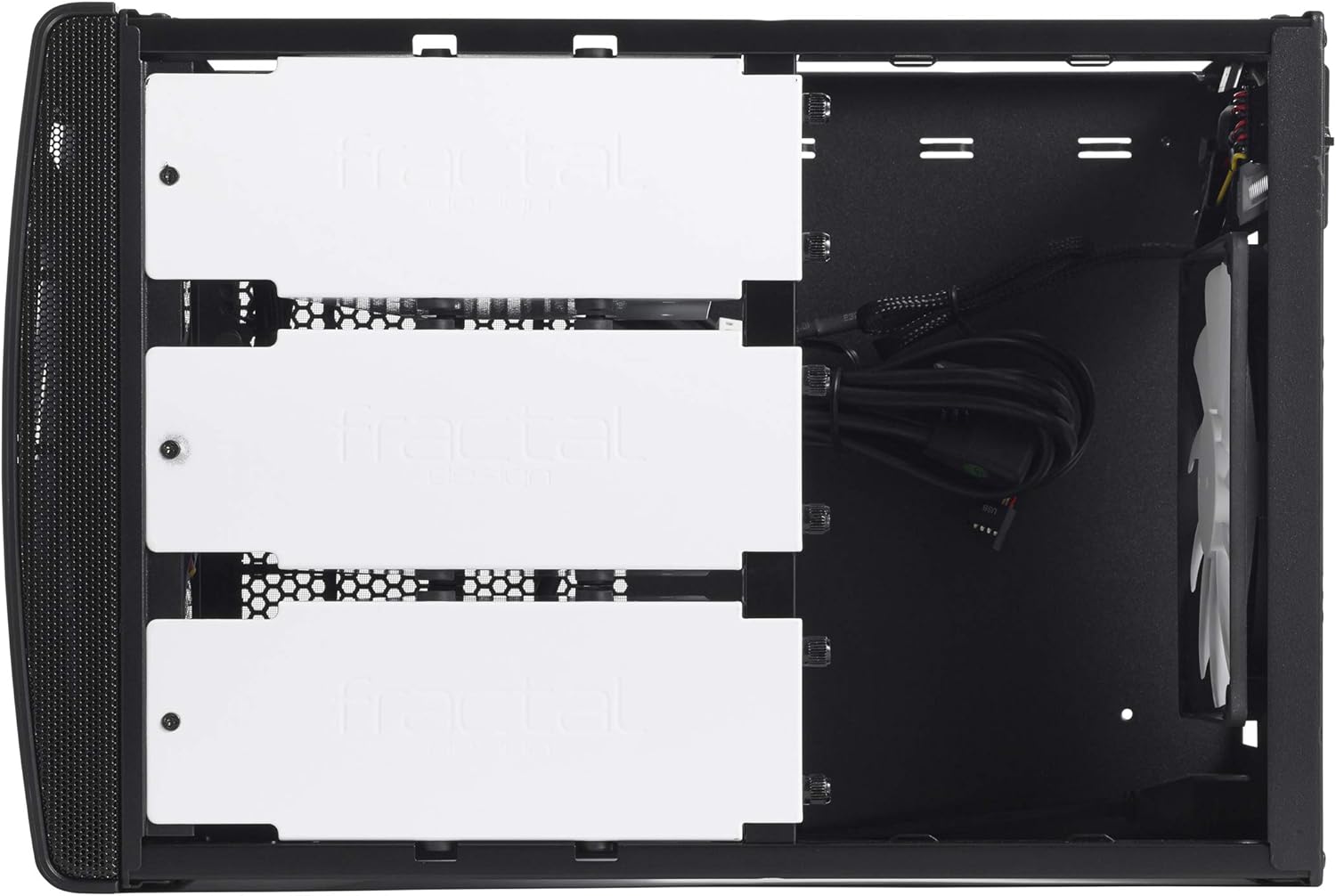 Fractal Design Node 304 - Black - Mini Cube Compact Computer Case - Small Form Factor - Mini ITX – Mitx - High Airflow - Modular Interior - 3X Silent R2 120mm Fans Included - USB 3.0