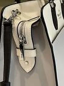 Kate Spade Madison Medium Platinum Grey Colorblock Leather Satchel Bag Purse KC621