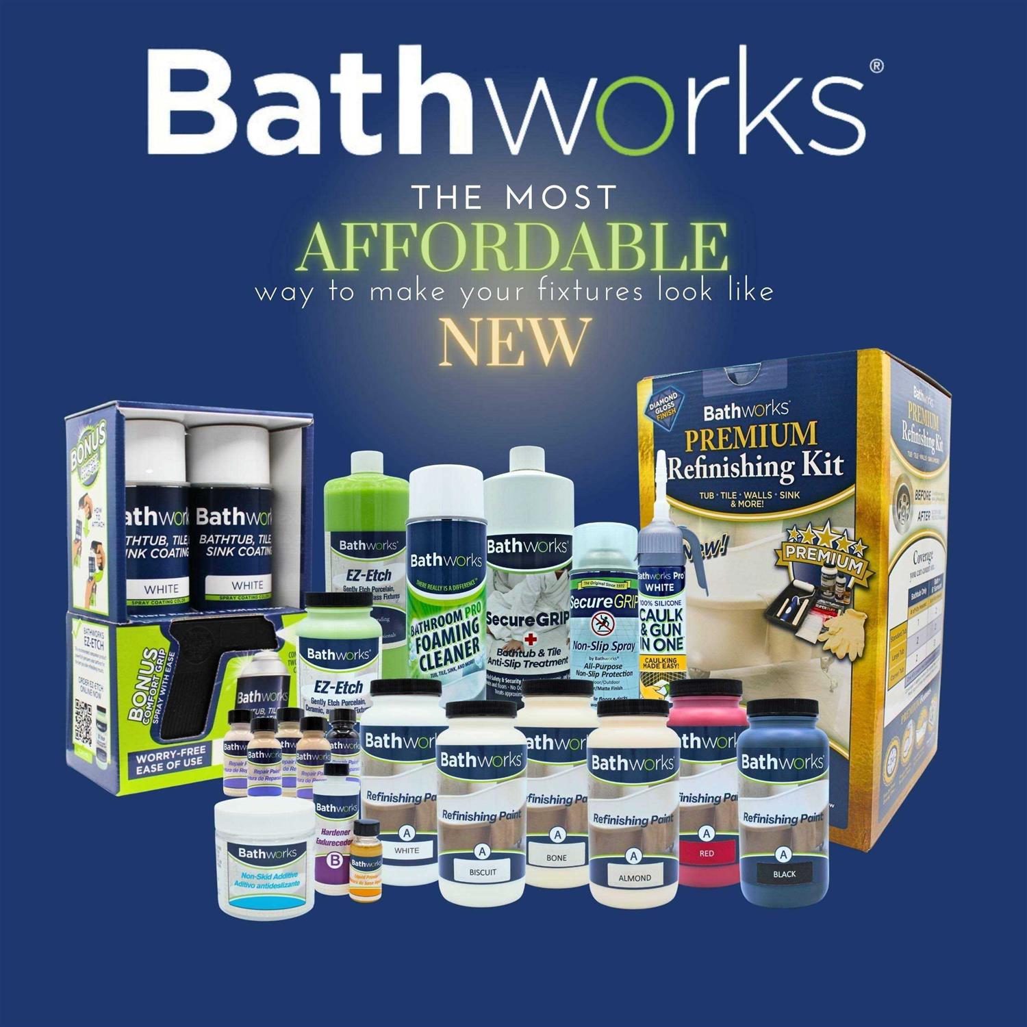 Bathworks 22 oz Standard Tub and Tile Refinishing Kit with Non-Slip Protection - Shop Hardware Tools Online Store