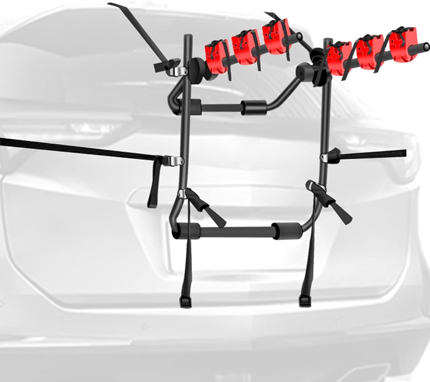 WALMANN Bike Car Racks 3 Bike Carrier for Car Bicycle Rack Fits Most Cars, Sedans, Hatchbacks, Minivans and SUVs, Bike Rack Trunk Mount