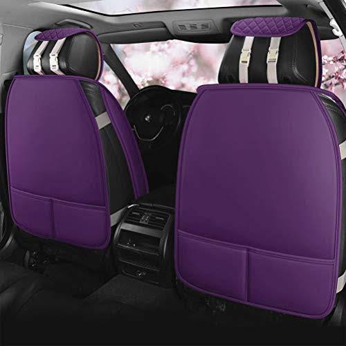 Purple Car Seat Cover Full Set Leather Auto Seat Covers 9pcs Front u0026 Rear Seat Covers with AIRBAG Compatible Universal Fit M