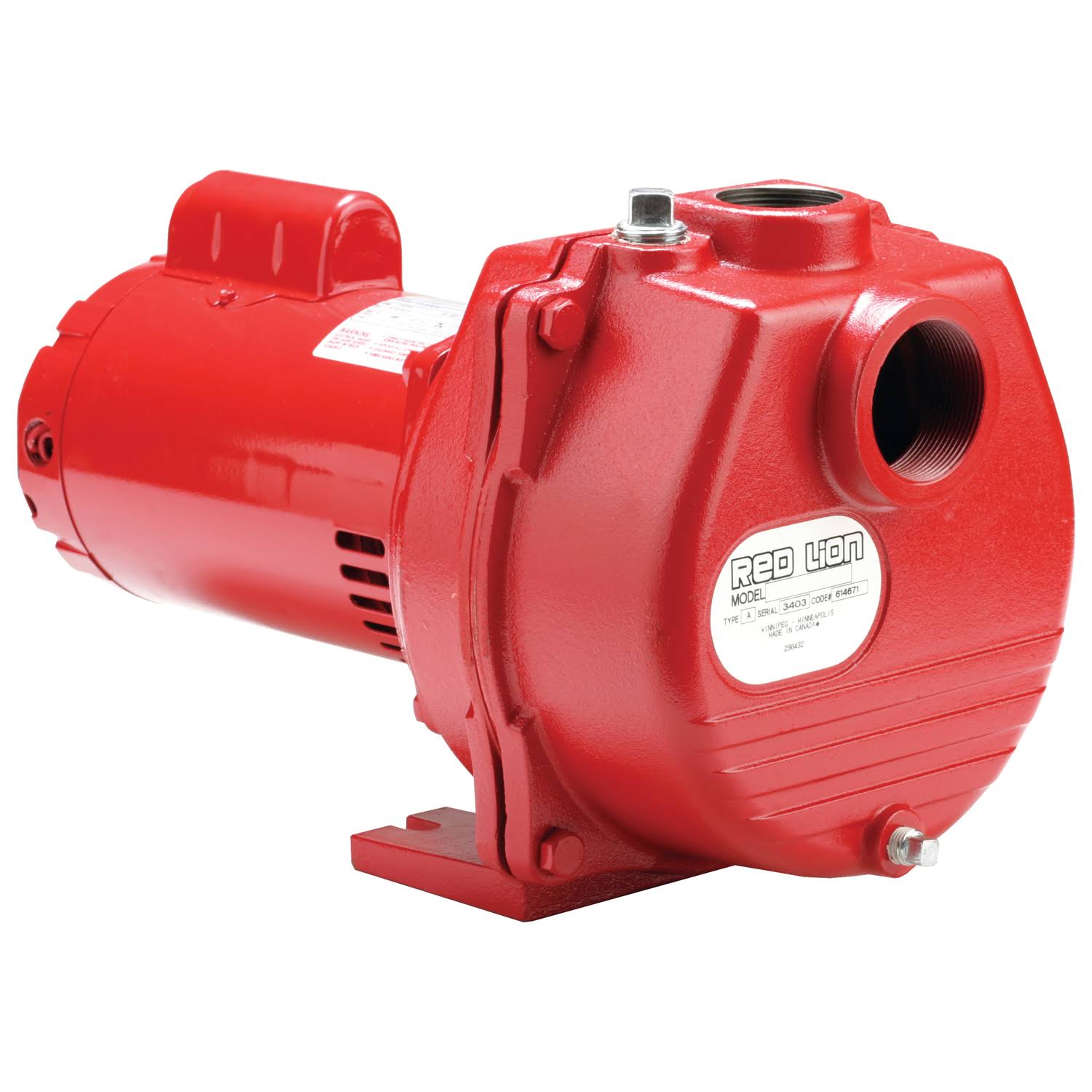 Red Lion 77 GPM 2 HP Self-Priming Cast Iron Sprinkler Pump w/ Brass