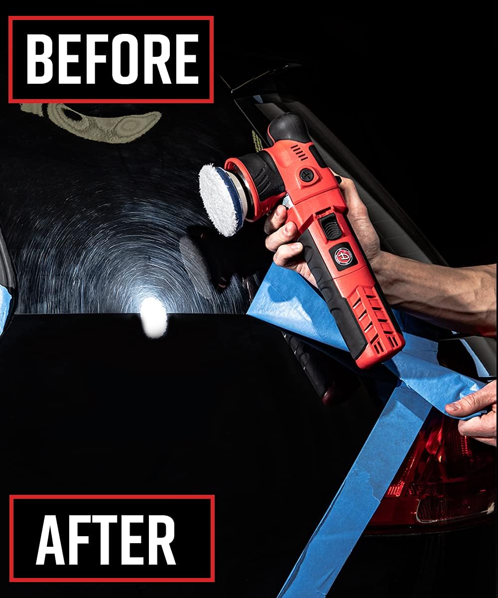 Adam’s SK Pro 12mm Car Polisher - Professional Dual Action Polisher For Car Detailing - Paint Correction, Waxer Buffer DA Polisher - Variable Speed Car Polisher System (Polishing Kit)
