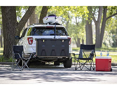 Buyers Products 1707020 Large Poly Hitch Mounted Cargo Carrier Multi-Purpose Utility Storage Bin Box, 23x51x26 Inches, Job Site Box, Camping, Storage and Organizer, Black