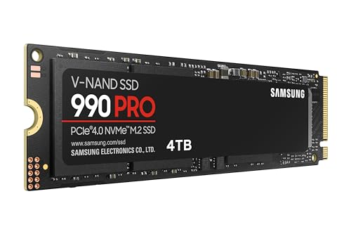 Samsung 990 PRO SSD NVMe M.2 PCIe Gen4, M.2 2280 Internal Solid State Hard Drive, Seq. Read Speeds Up to 7,450 MB/s for High End Computing, Gaming, and Heavy Duty Workstations, MZ-V9P2T0B/AM