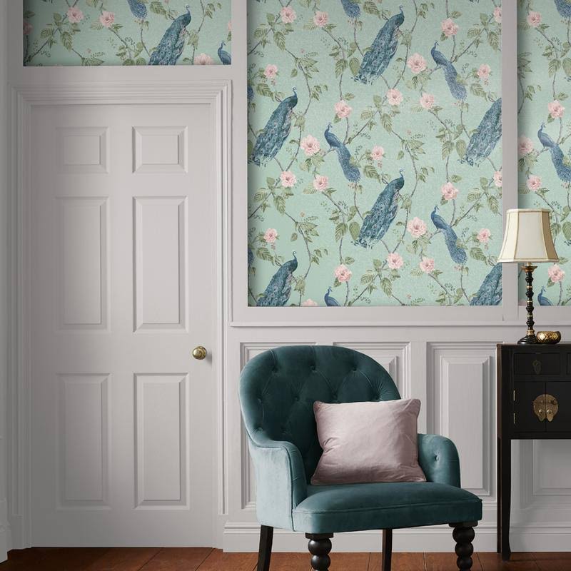 Graham u0026 Brown Resplendence Navy Wallpaper
