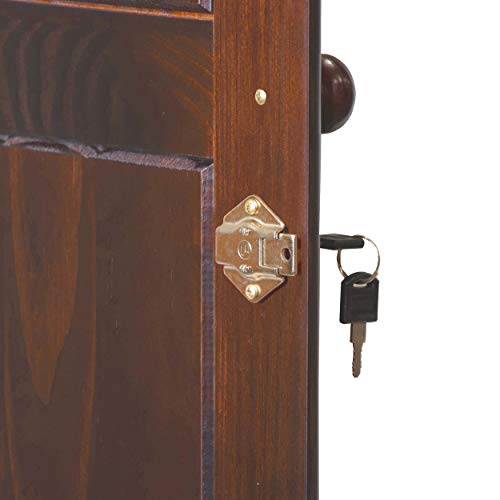 Palace Imports 100% Solid Wood Grand Armoire Wardrobe Closet, Java, 45.75" w x 72" h x 20.75", 4 Small Shelves, 1 Clothing Rod, 2 Drawers, 1 Lock Included. Renewable Eco-Friendly Wood, Made in Brazil