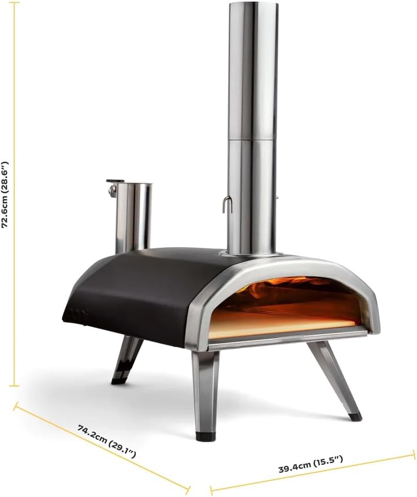 Ooni Fyra 12 Wood Pellet Pizza Oven - Portable Outdoor Pizza Oven, Woodfired & Stonebaked Pizza Maker, Countertop Pizza Oven Grill, Cook 12 Inch Pizzas and More, Pizza Cooker For Outdoor Kitchen