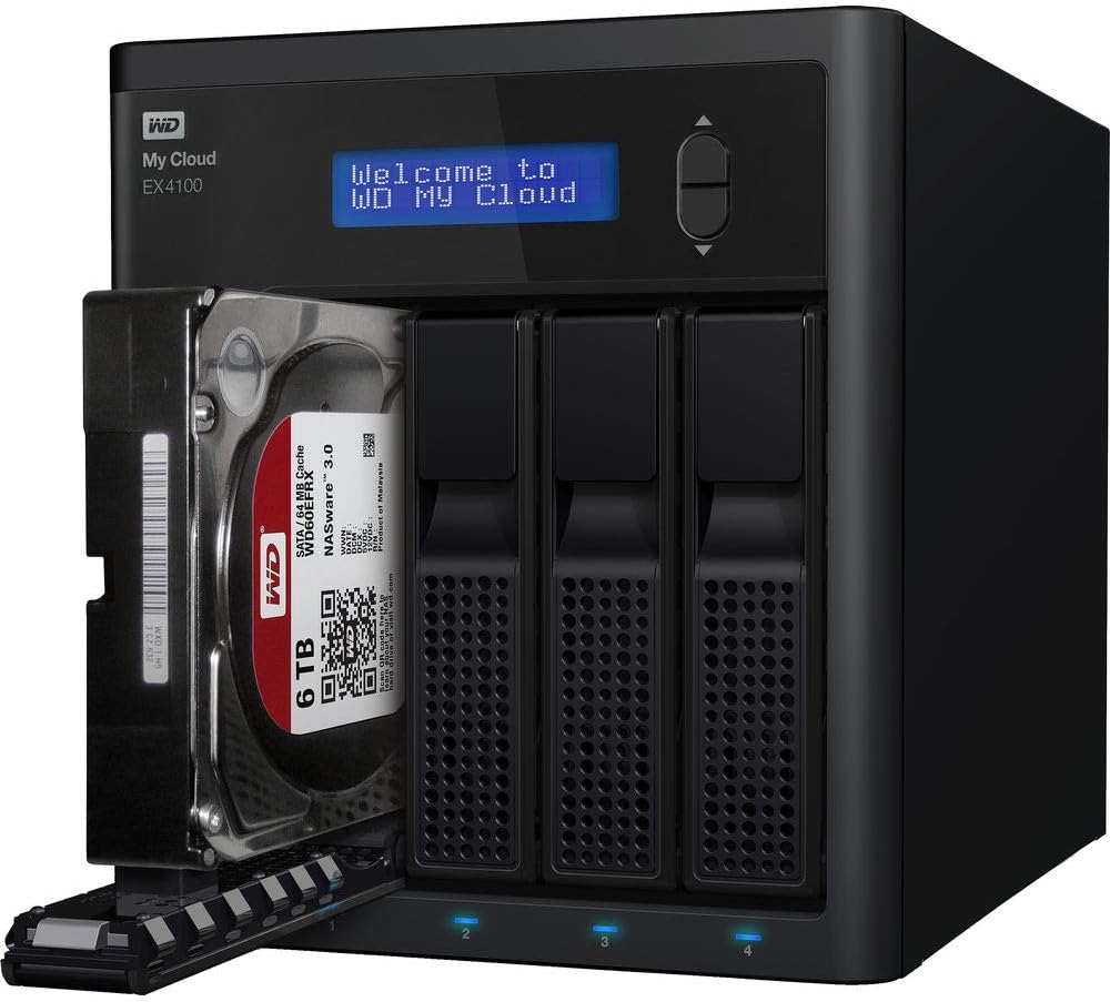 WD 24TB My Cloud EX4100 Expert Series 4-Bay Network Attached Storage - NAS - WDBWZE0240KBK-NESN