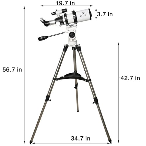 Gskyer Telescope, Telescopes for Adults, 80mm AZ Space Astronomical Refractor Telescope Kids, Adults Astronomy, German Technology Scope
