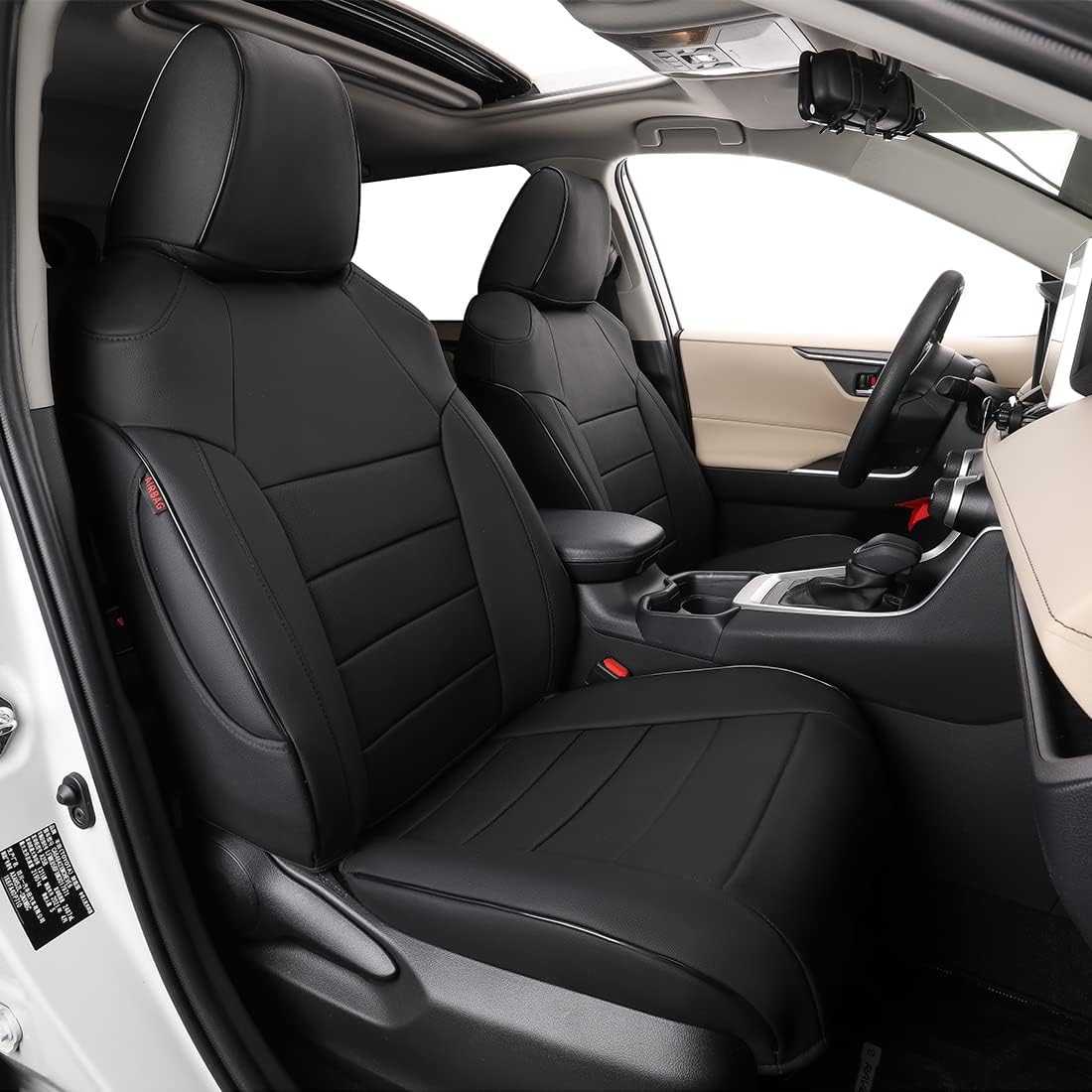 EKR Custom Fit Car Seat Covers for Select Ford Escape S,SE 2018 2019 - Neoprene (Black)