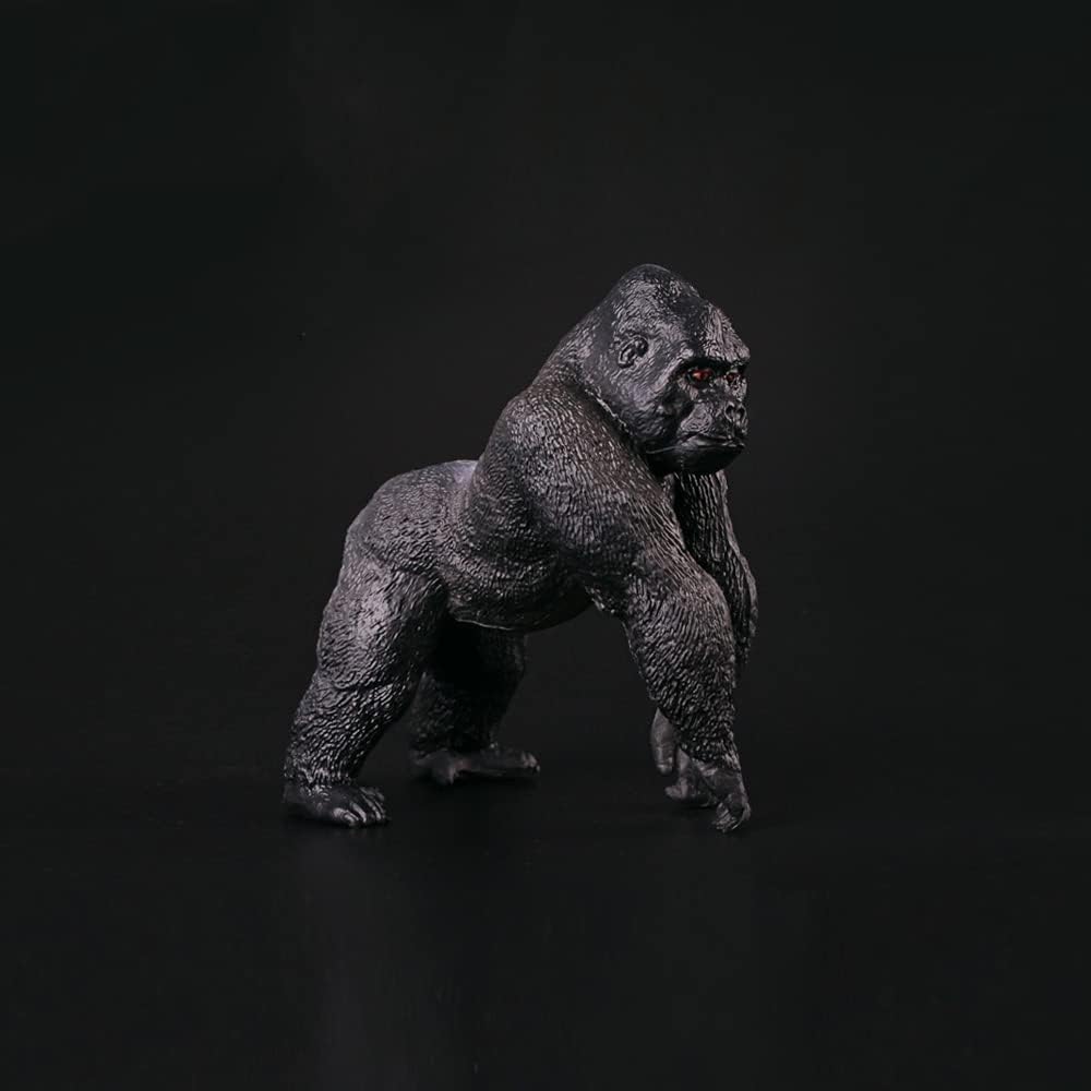3 Pieces Chimpanzees and Gorilla Figure Realistic Plastic Figurine Monkey Figure Vivid African Jungle Animals Set Orangutan Monkey Family