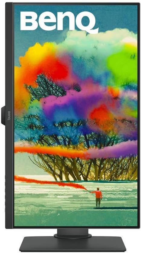 BenQ PD2705U 27 inch 4K UHD IPS Monitor USB-C, 99% sRGB and Rec.709, HDR10, Ergonomic Design, Eye-Care, Built-in Speakers