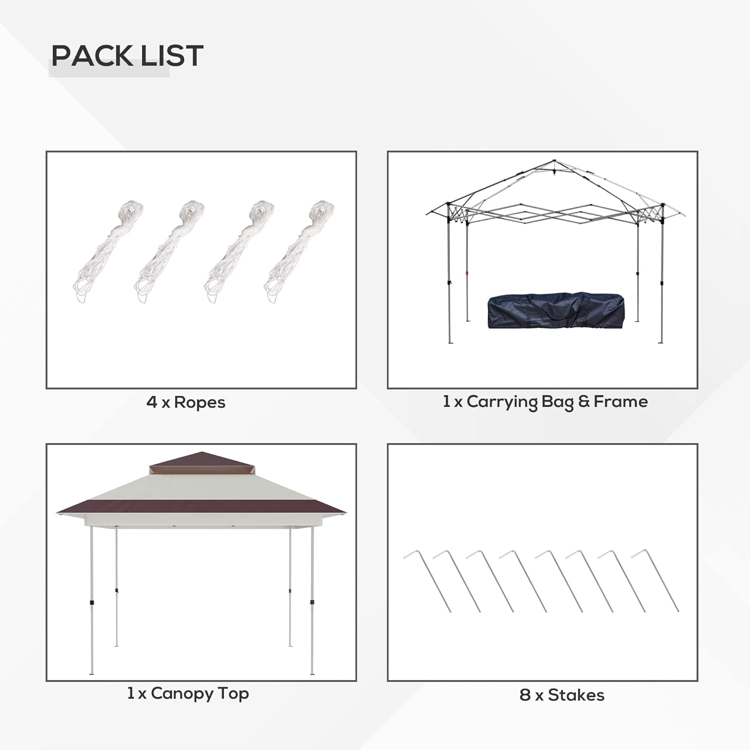 Outsunny 12' x 12' Pop Up Canopy Tent with Netting and Carry Bag, Instant Sun Shelter with 137 sq.ft Shade, Tents for Parties, Height Adjustable, for Outdoor, Garden, Patio, Beige