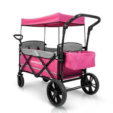Wonderfold Wagon X2 Pull/Push Double Stroller Wagon Black