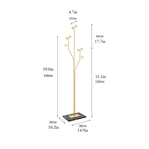 Home Furnishing Coat Rack Metal Coat Rack Standing Creative Wrought Iron Hanger Floor-to-Ceiling Living Room Simple Hanger, for Hat Purse Jacket Hanger Coat Rack Hat Hanger (Color : A)