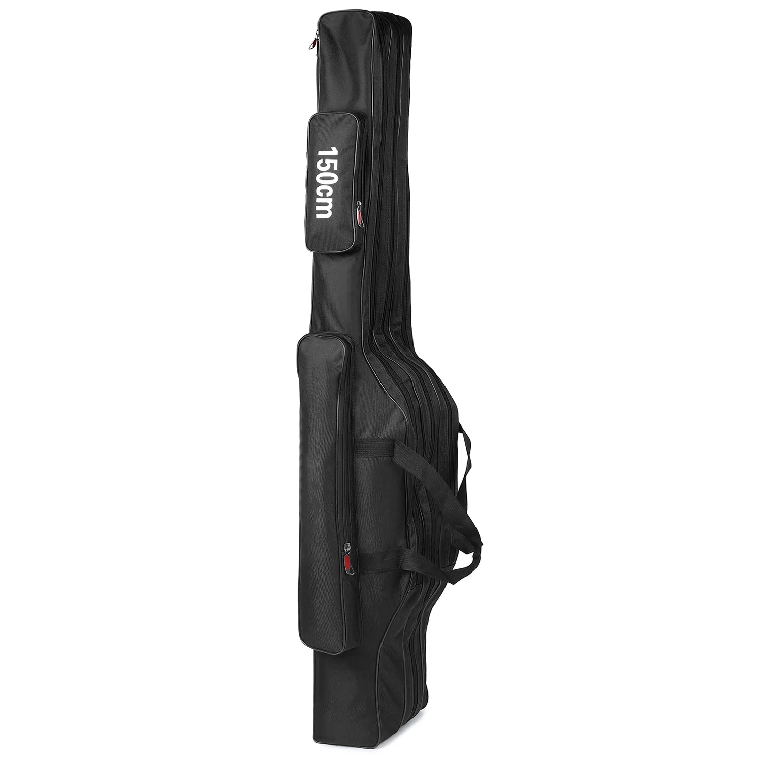 3 Layers Fishing Pole Bag Portable Folding Rod Carry Case Fishing Reel Tackle Storage Bag Case