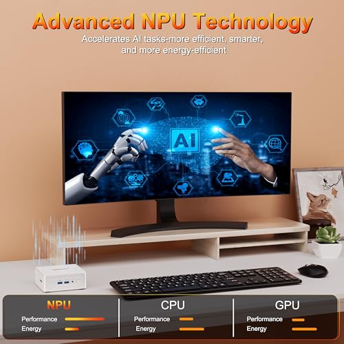 GEEKOM A8 AI Mini PC, AMD Ryzen 9 8945HS (up to 5.2GHz) Mini Computers, 32GB DDR5 5600MHz RAM&2TB PCIe 4.0 SSD, Windows 11 Pro Mini Desktop, AMD Ryzen AI/Radeon 780M/WiFi 6E/BT5.2/USB4/8K/Quad Display