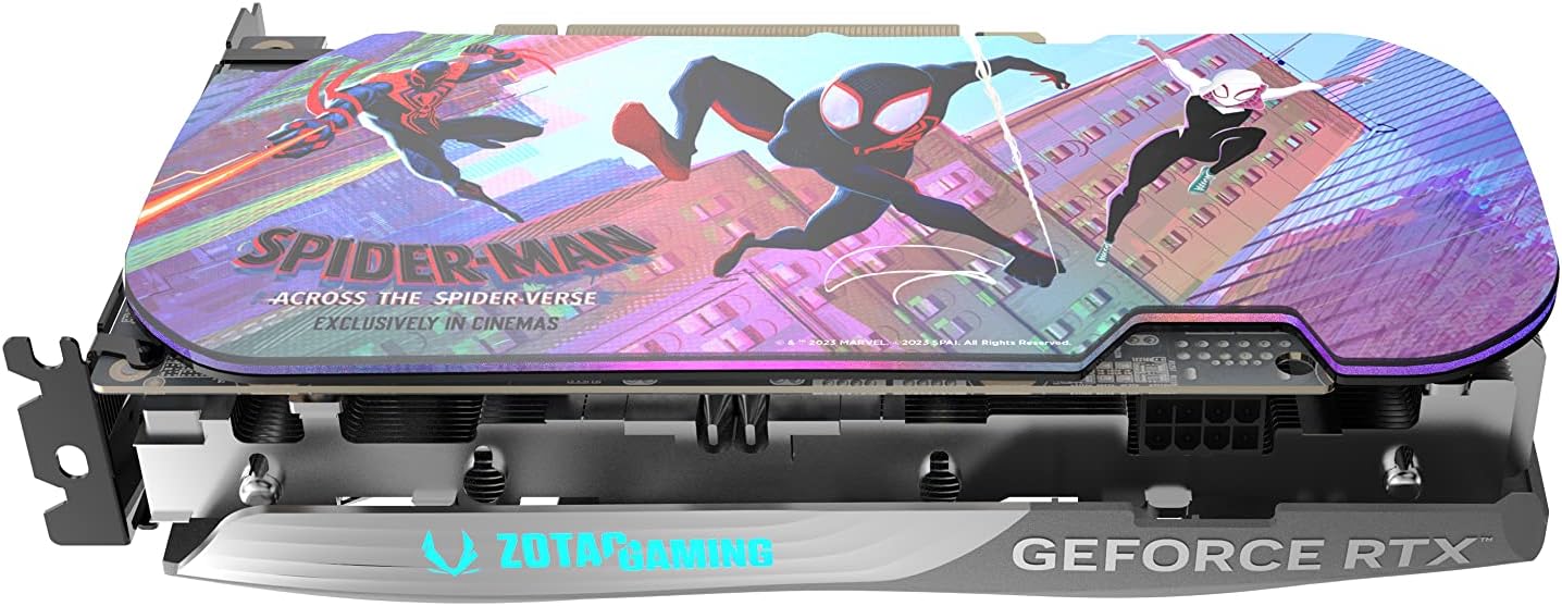 ZOTAC Gaming GeForce RTX 4060 Ti 8GB Twin Edge OC Spider-Man: Across The Spider-Verse Inspired Graphics Card Bundle, ZT-D40610H-10SMP