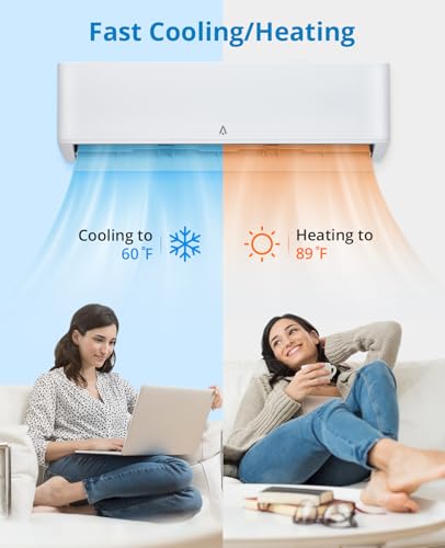 Split Air Conditioner Split AC/Heating System, 23 SEER Split-System Air Conditioner Inverter Wall Mount Ductless Split A/C