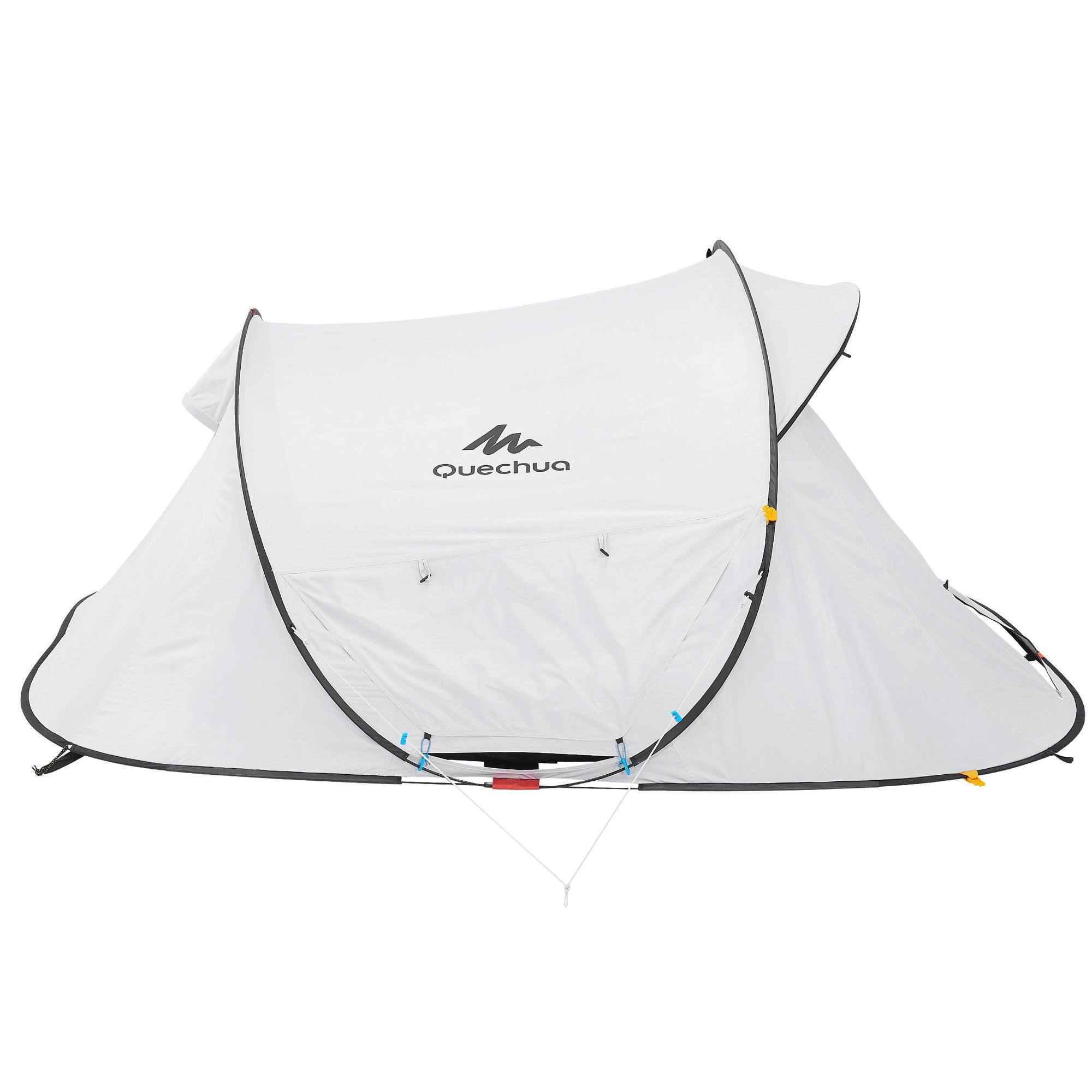 Quechua 2 Second, Waterproof Camping Tent, 3 Person in Snowy White, Size 2-Person