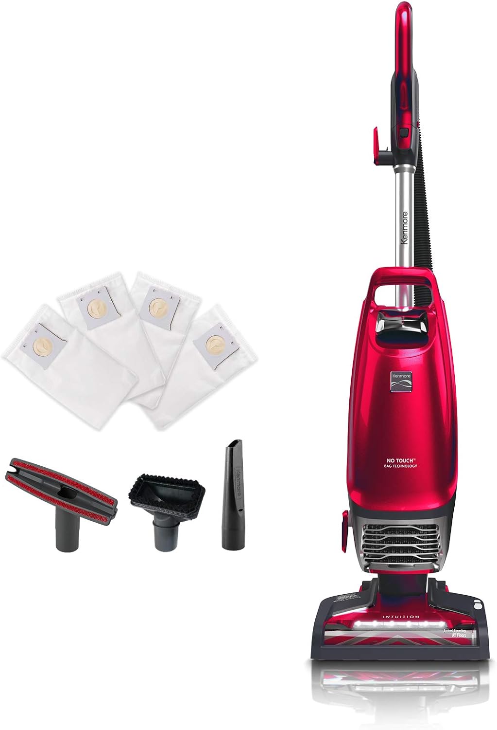 Kenmore BU4050 Intuition Bagged Upright Vacuum, liftup Cleaner Eliminator brushroll, Handi-Mate for Carpet, Hard Floor, pet Hair, Rose Gold