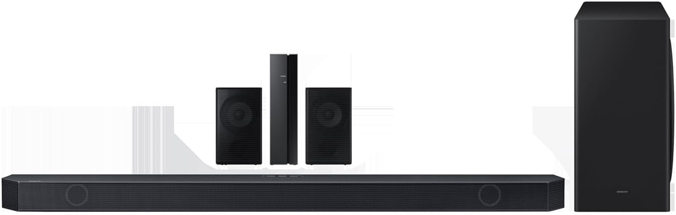 Samsung Q-series 9.1.2 ch. Wireless Dolby ATMOS Soundbar, Q-Symphony, HW-Q910D, (2024) Bundle with CPS 1-Year Enhanced Protection Pack