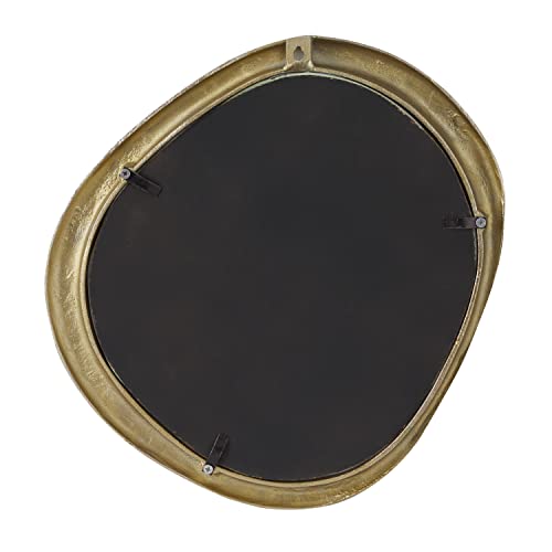 Deco 79 Aluminum Metal Abstract Room Wall Mirror Entryway Mirrors, Set of 3 Wall Mounted Mirrors 23", 20", 15"H, Silver