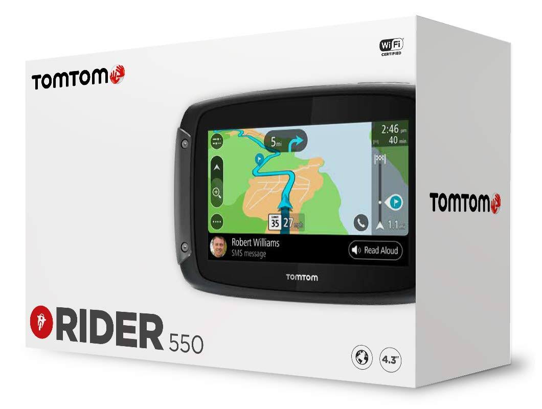 TomTom RIDER 550 Lifetime Traffic u0026 Maps Edition Motorcycle GPS Navigator - 4.3x22 - widescreen Display - North America