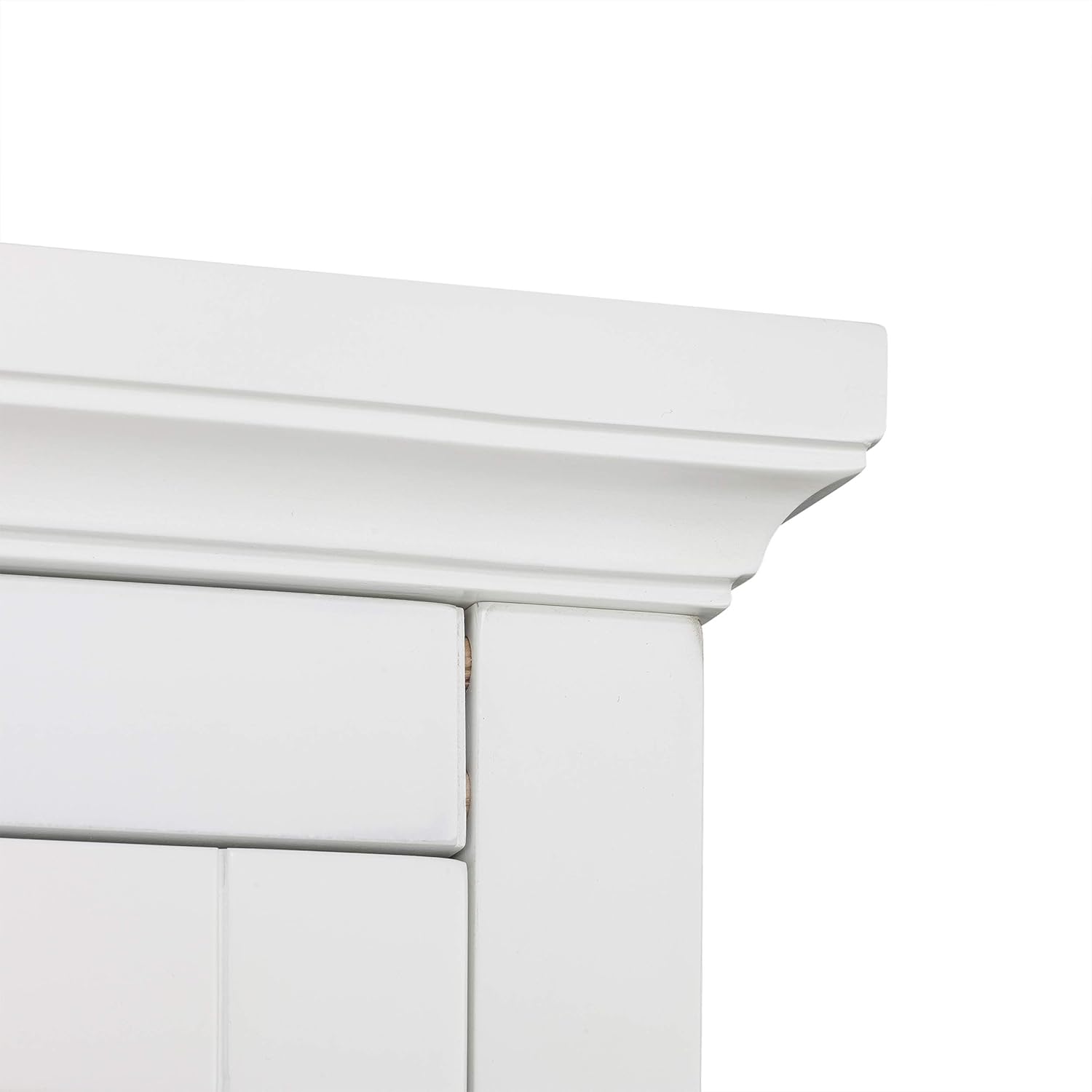 Elegant Home Fashions St. James Bathroom Storage Linen Cabinet, White