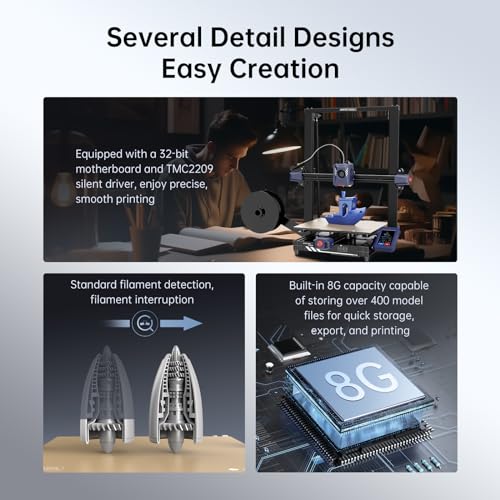 Anycubic Kobra 2 Plus 3D Printer, 41L Large Printing Volume 500mm/s High-Speed Printing with Dual-Gear Direct Extruder, Dual Lead Screw Drive Smooth, 12.6x12.6x15.7in Printing Size