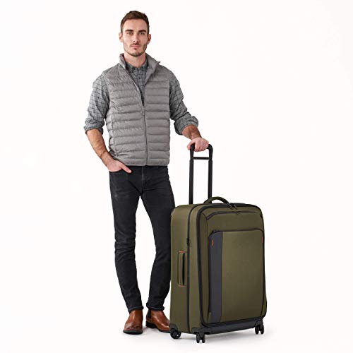 Briggs & Riley Domestic 22" Carry On Expandable Spinner - Luggage for Travel, Suitcases with Wheels, Softside Rolling Bag for Men & Women, Self-Repairing Zipper - ZDX Collection, Hunter