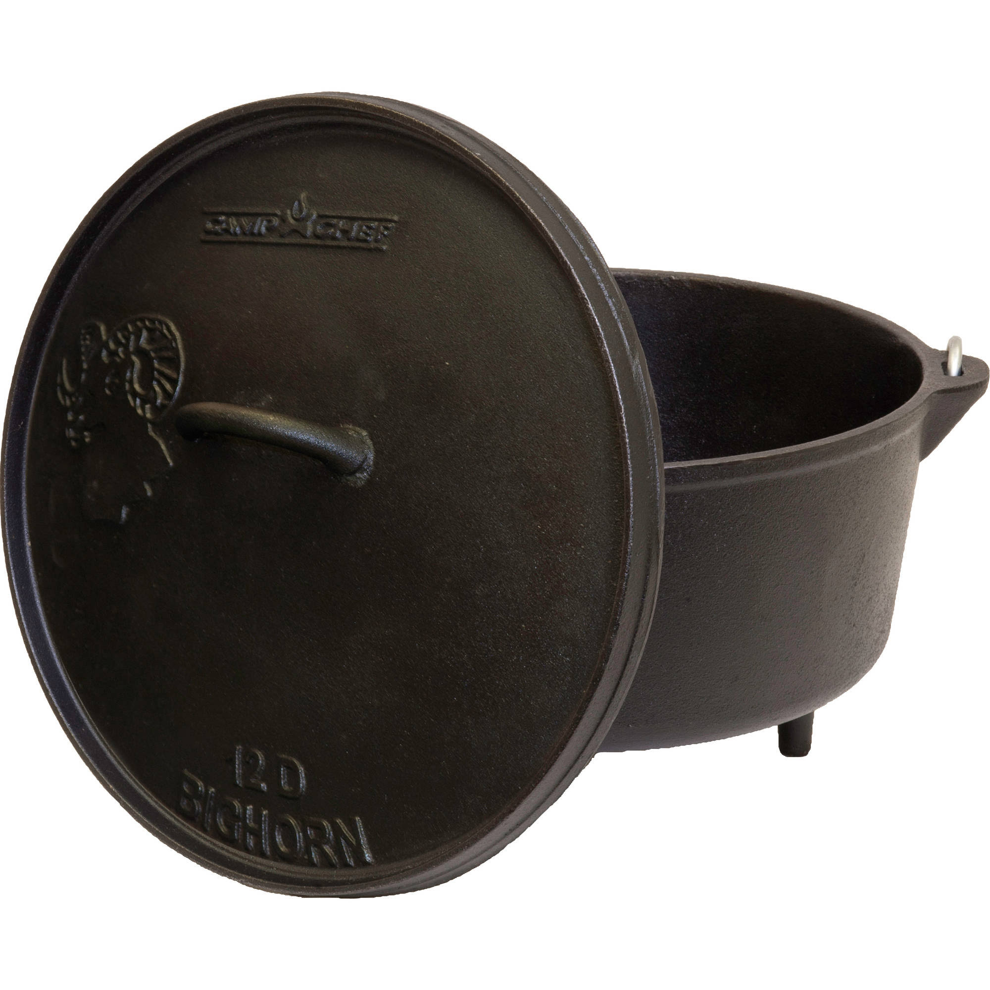 Camp Chef 12 inch Cast Iron Deep Dutch Oven With True Seasoned Finish, Size: 8 qt