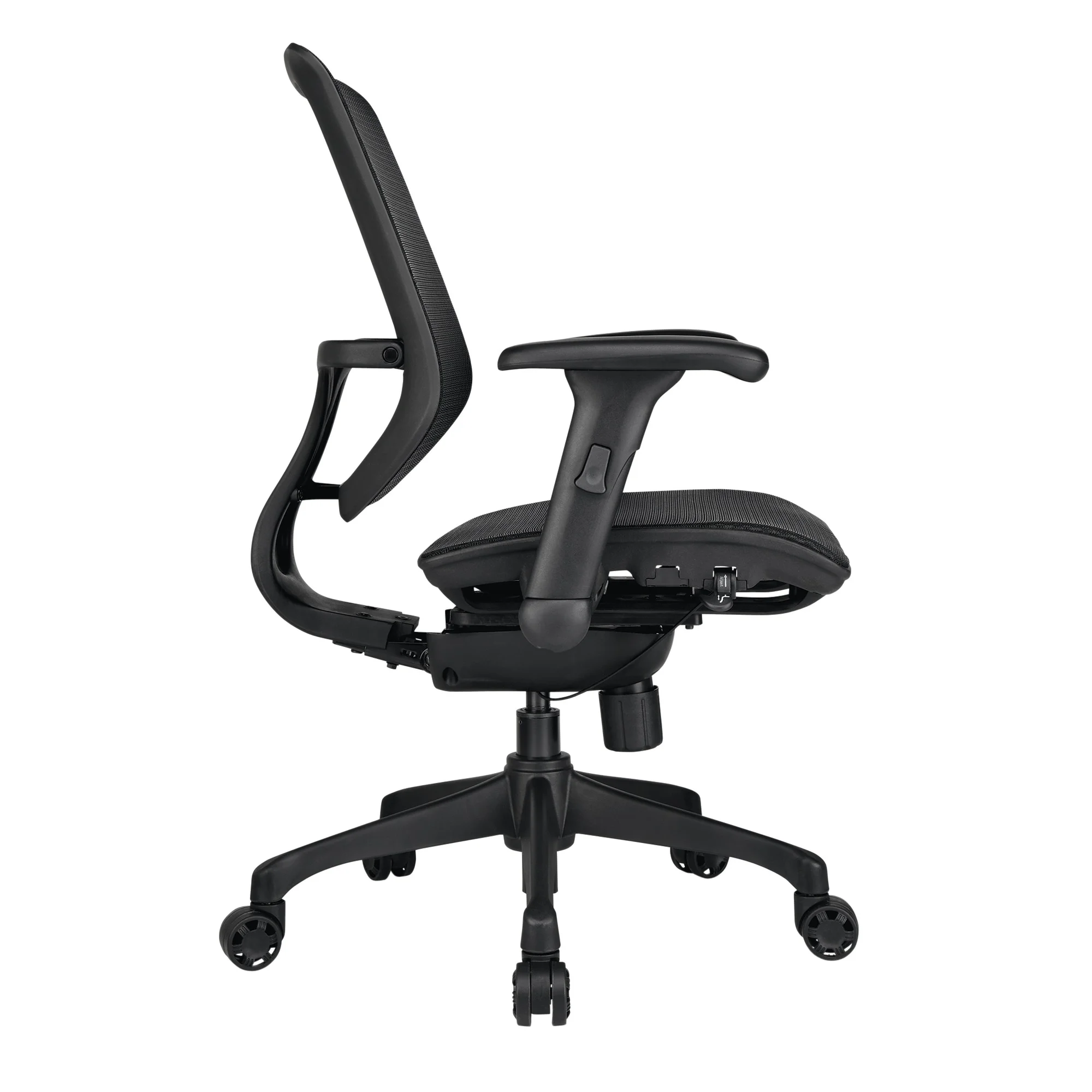 WorkPro® 1000 Series Ergonomic Mesh/Mesh Mid-Back Task Chair, Black/Black, BIFMA Compliant