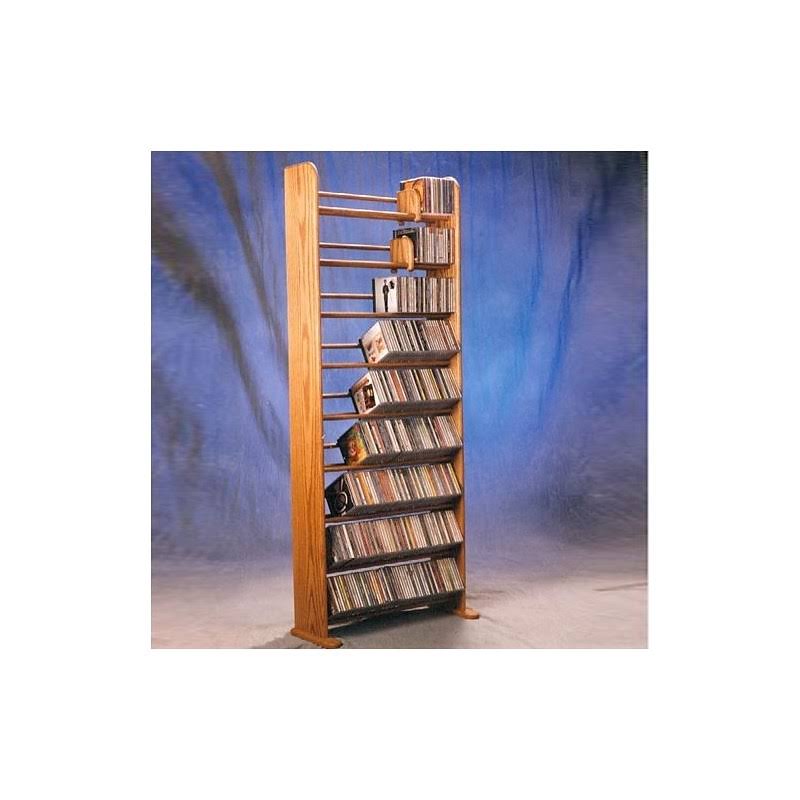 Wood Shed Deluxe 504 CD Multimedia Storage Rack; Natural