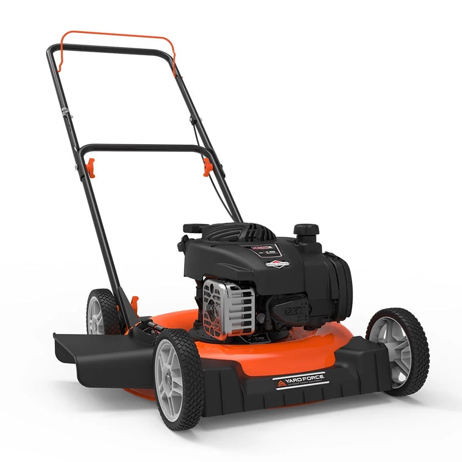 Yard Force Lawn Mower 20 inch 125cc e450 Series Briggs & Stratton Gas Walk Behind with Side-Discharge Cutting System