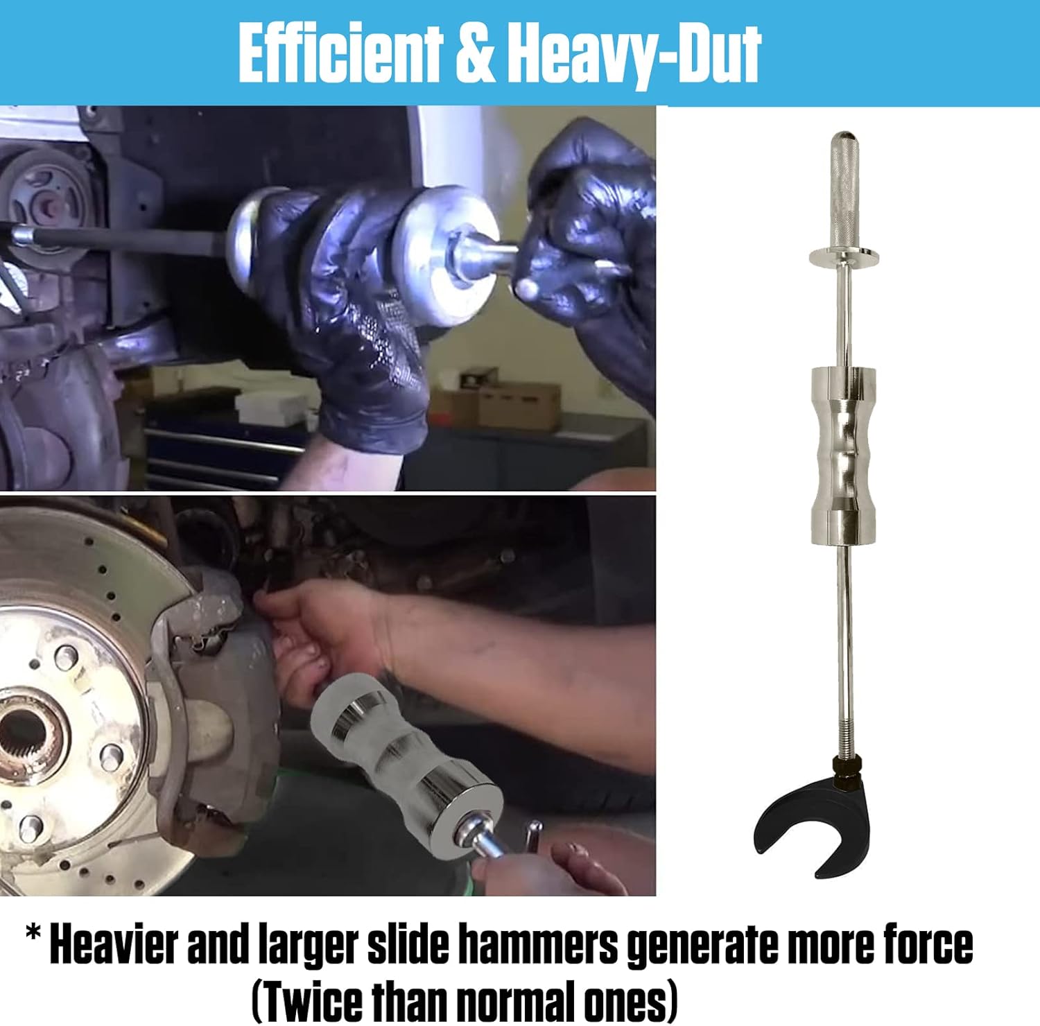 10lb Heavy Duty Inner CV Axle Removal Tool for FWD Vehicles Front Wheel Drive Axle Half Shaft Removal Tool,CATUDIY Inner CV Joint Puller Tool & Slide Hammer Puller Set with 48&63MM Joint Fork Adapters