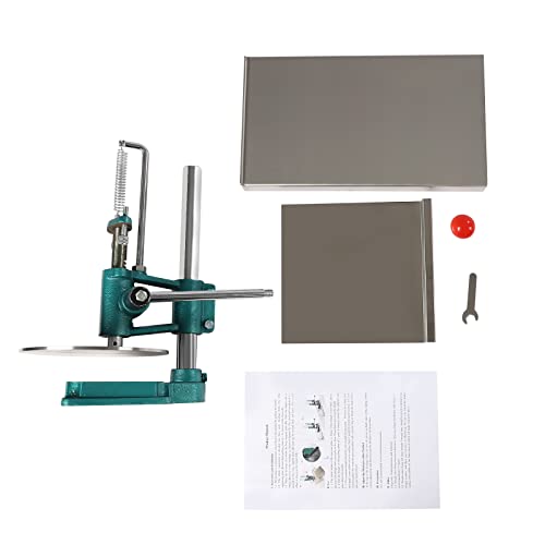 Manual Dough Press Machine Stainless Steel Dough Pizza Presser Large Press Plate Dough Flattening Machine for Pies Pizza Pastry Bread Maker, Home Commercial Use, Thickness Adjustable